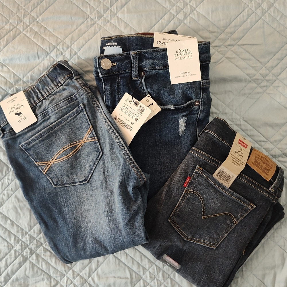 Levi's, Abercrombie and Zara Denim Jeans Set